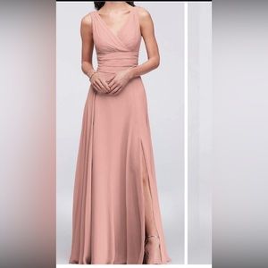 Db Studio | Dresses | Celebrate Db Studio Long Chiffon Surplice Tank  Bridesmaid Dress Size 4 | Poshmark